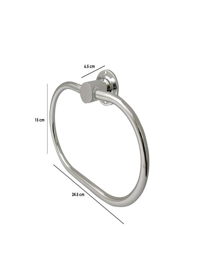 Anatomix Diplomat Oval Hand Towel Ring/Holder for Bathroom/Towel Hanger for Washbasin | Napkin Holder Stand for Kitchen - (Pack of 1) Brass - Image 3